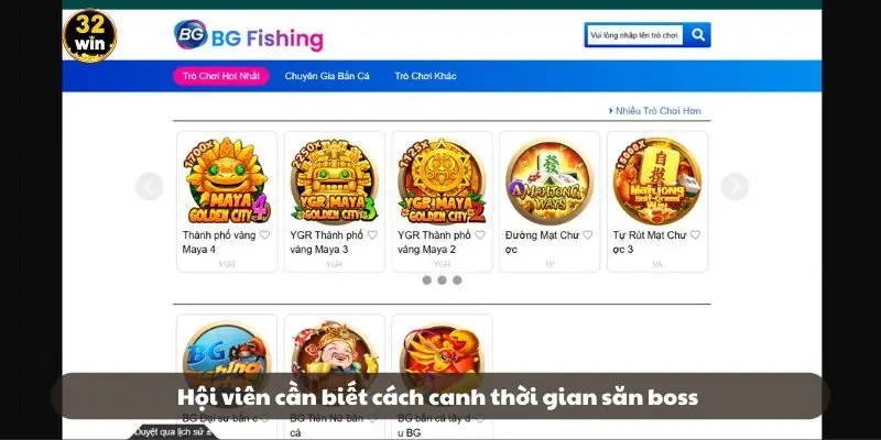 Hội viên cần biết cách canh thời gian săn boss