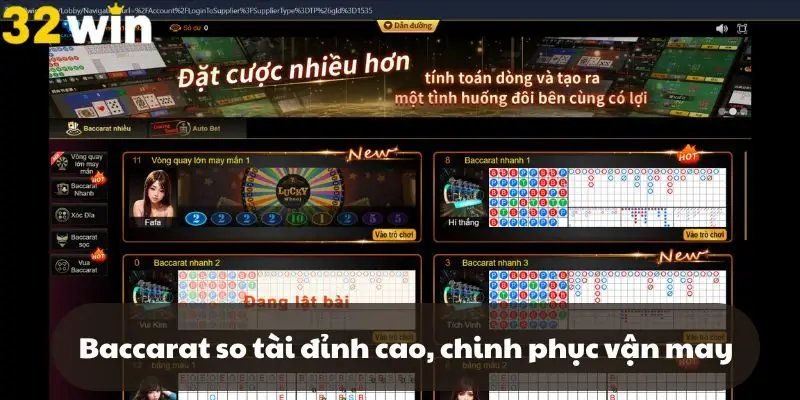 Baccarat so tài đỉnh cao, chinh phục vận may, rinh ngay thưởng lớn