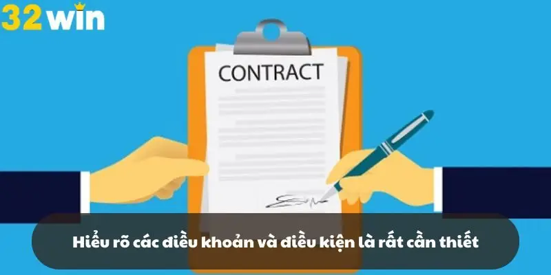Hiểu rõ điều khoản và điều kiện tại 32win sẽ giúp hành trình cá cược trở nên rực rỡ